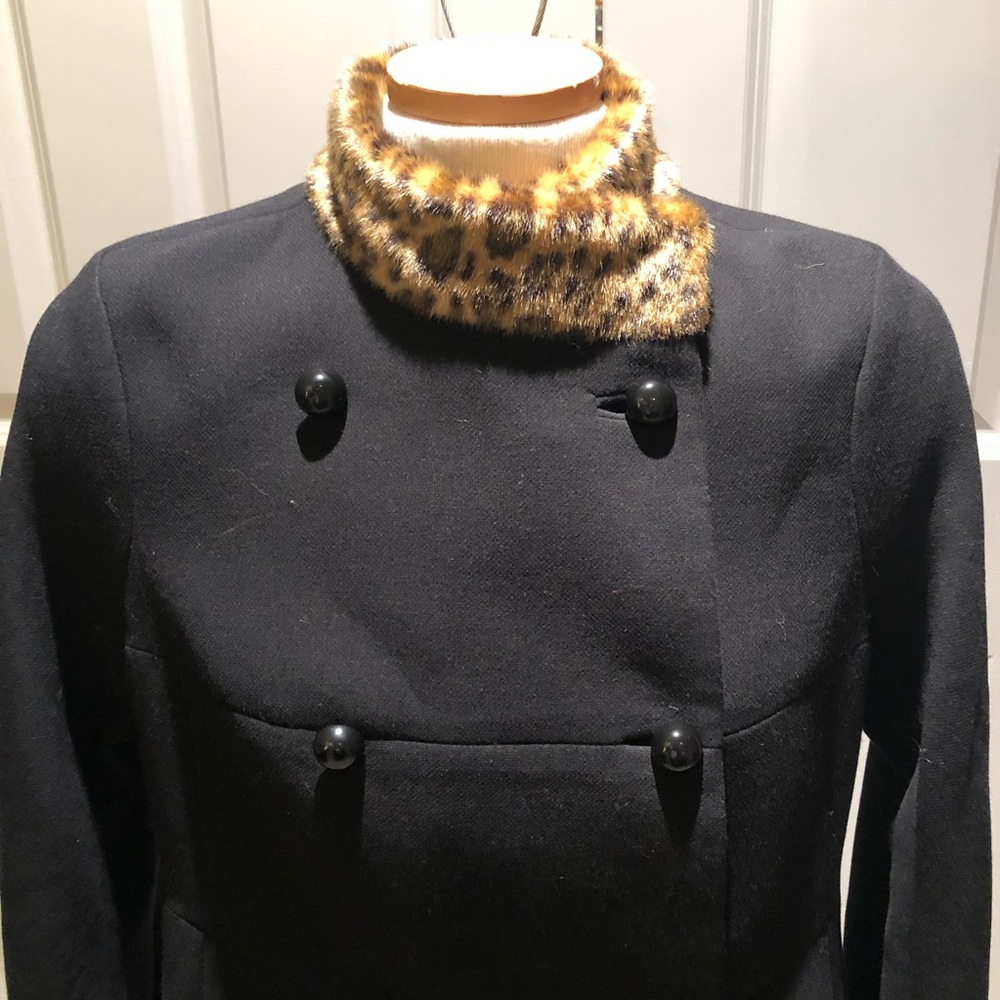 Talbots Jacket with Faux Fur Trim - EUC